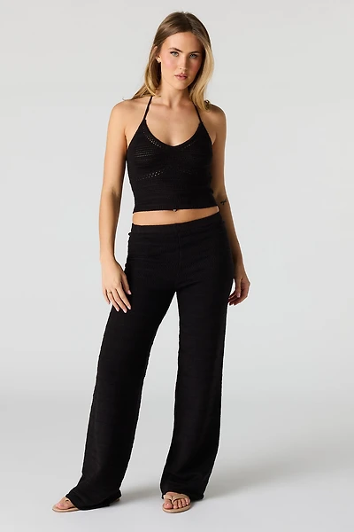 Crochet Halter Tank & Pant Set