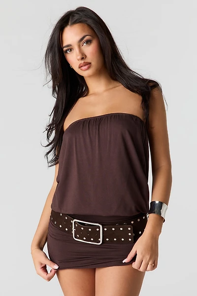 Minirobe tubulaire ruchée