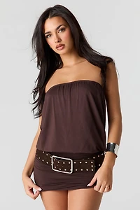Ruched Tube Mini Dress