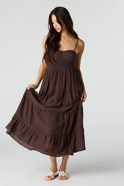 Smocked Tiered Maxi Dress
