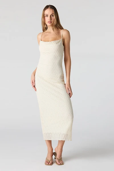 Robe maxi sans soutien-gorge intégré en dentelle