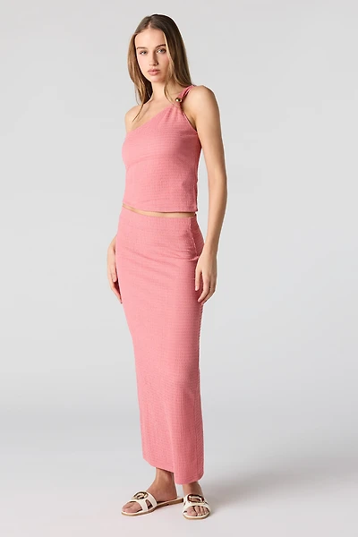 Textured Maxi Skirt
