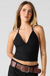 V-Neck Halter Top