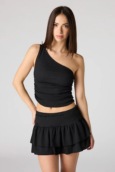 Textured Pleated Skort