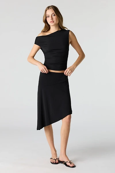 Asymmetrical Midi Skirt