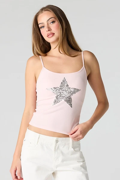 Braless Rhinestone Cami