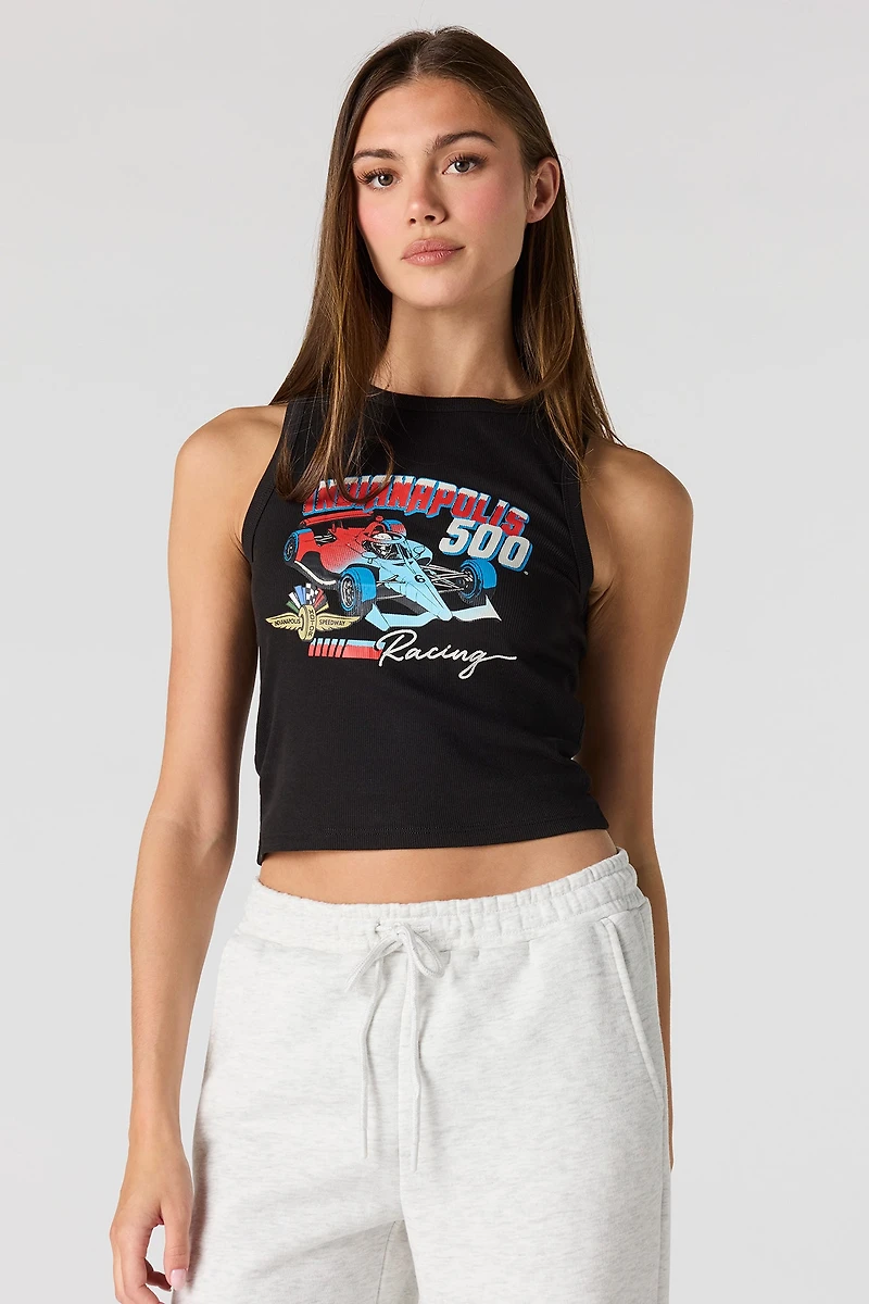 Racing Graphic Ribbed Tank