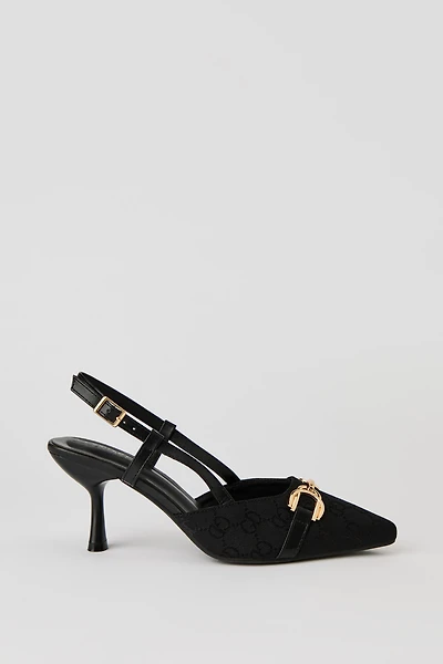 Status Print Pointy Kitten Heel