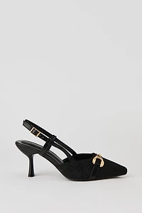 Status Print Pointy Kitten Heel