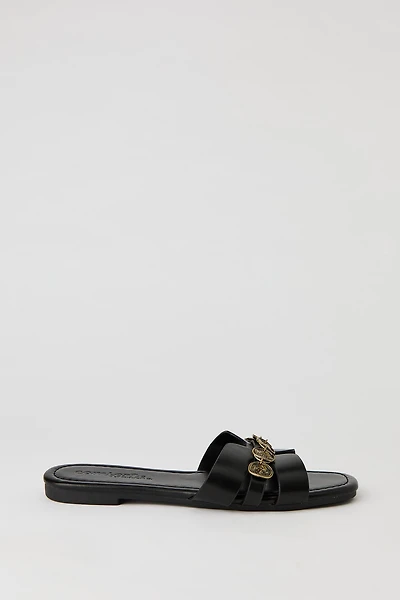 Metal Coin H Band Sandal