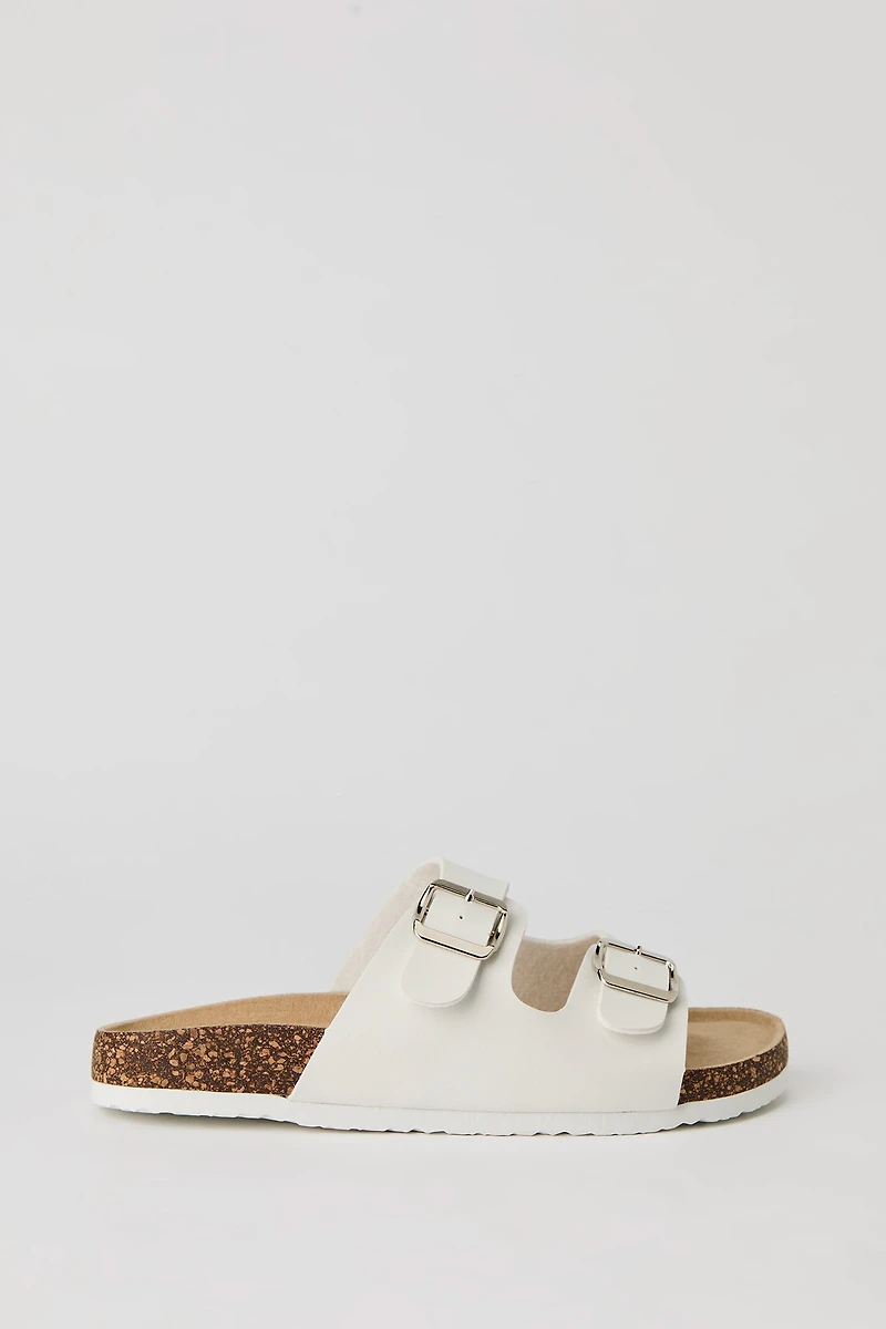 Sandales avec semelles en liège et double boucle