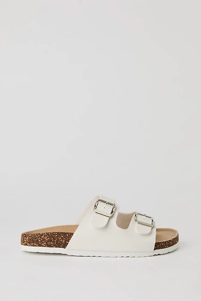 Sandales avec semelles en liège et double boucle