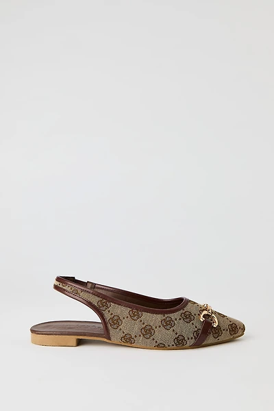 Souliers plats avec bridons à motif