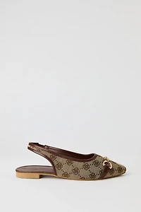 Souliers plats avec bridons à motif