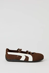 Espadrilles en similisuède avec double sangle