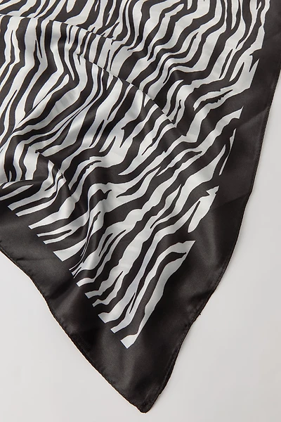 Animal Print Satin Scarf