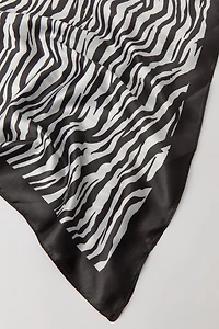 Animal Print Satin Scarf