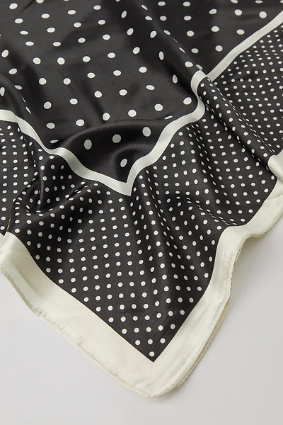 Polka Dot Satin Scarf