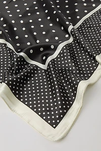 Polka Dot Satin Scarf