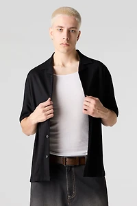Textured Button-Up Top