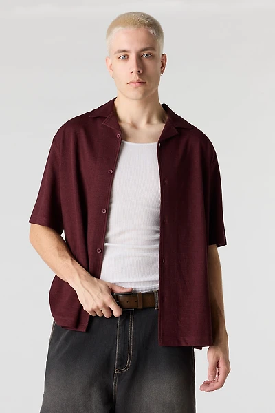 Haut boutonné texturé