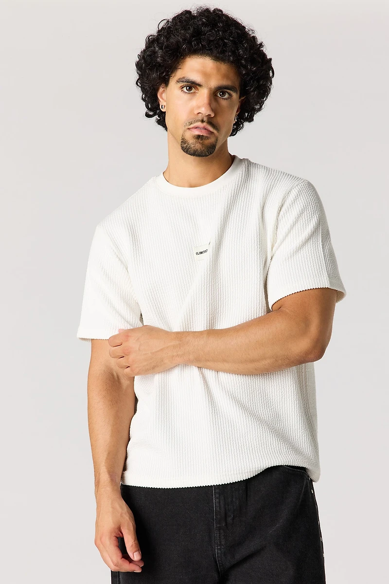 T-shirt avec empiècement texturé