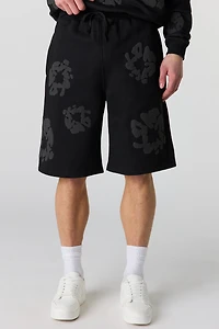 Puff Print Baggy Fleece Short