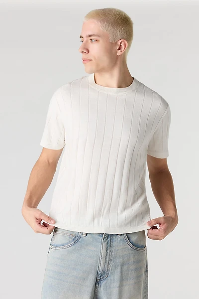 T-shirt en tricot côtelé