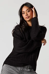 Mossy Cable Knit Sweater