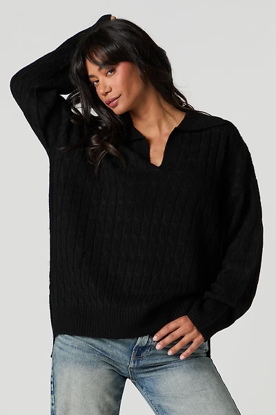 Mossy Cable Knit Sweater