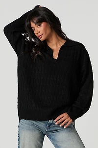 Mossy Cable Knit Sweater