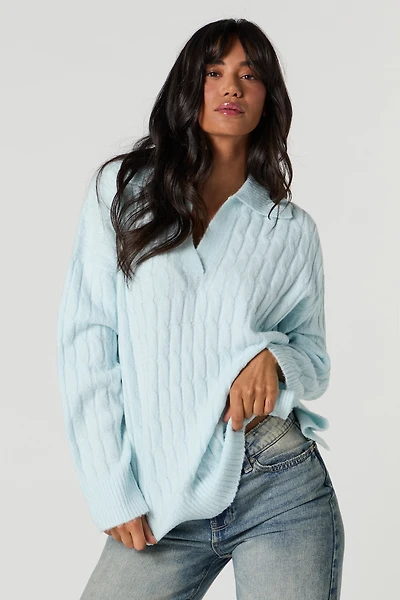 Mossy Cable Knit Sweater