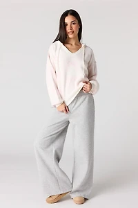 Jacquard Knit Hoodie Sweater