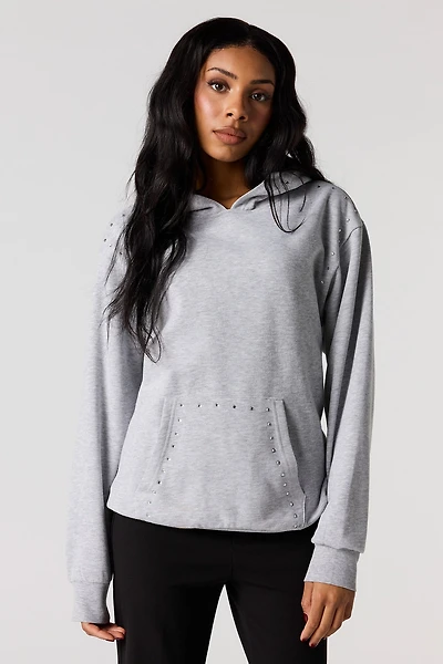 Rhinestone Fleece Hoodie