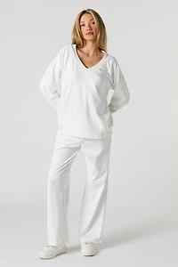 Wide Leg Fleece Sweatpant