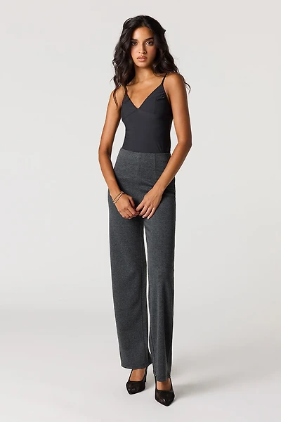 Straight Leg Knit Dress Pant