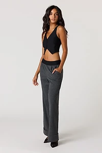 Pantalon habillé en tricot à carreaux