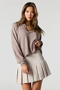 Minijupe-short en tricot de crêpe