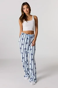 Print Plush Pajama Pant
