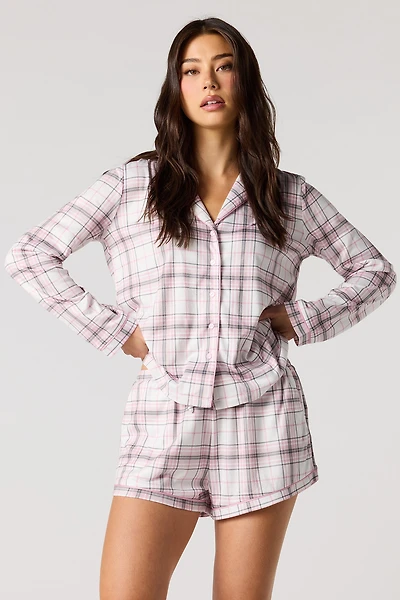Flannel Pajama Short