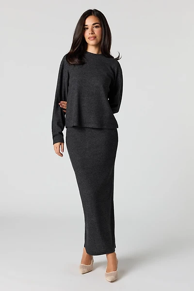 Soft Knit Maxi Skirt