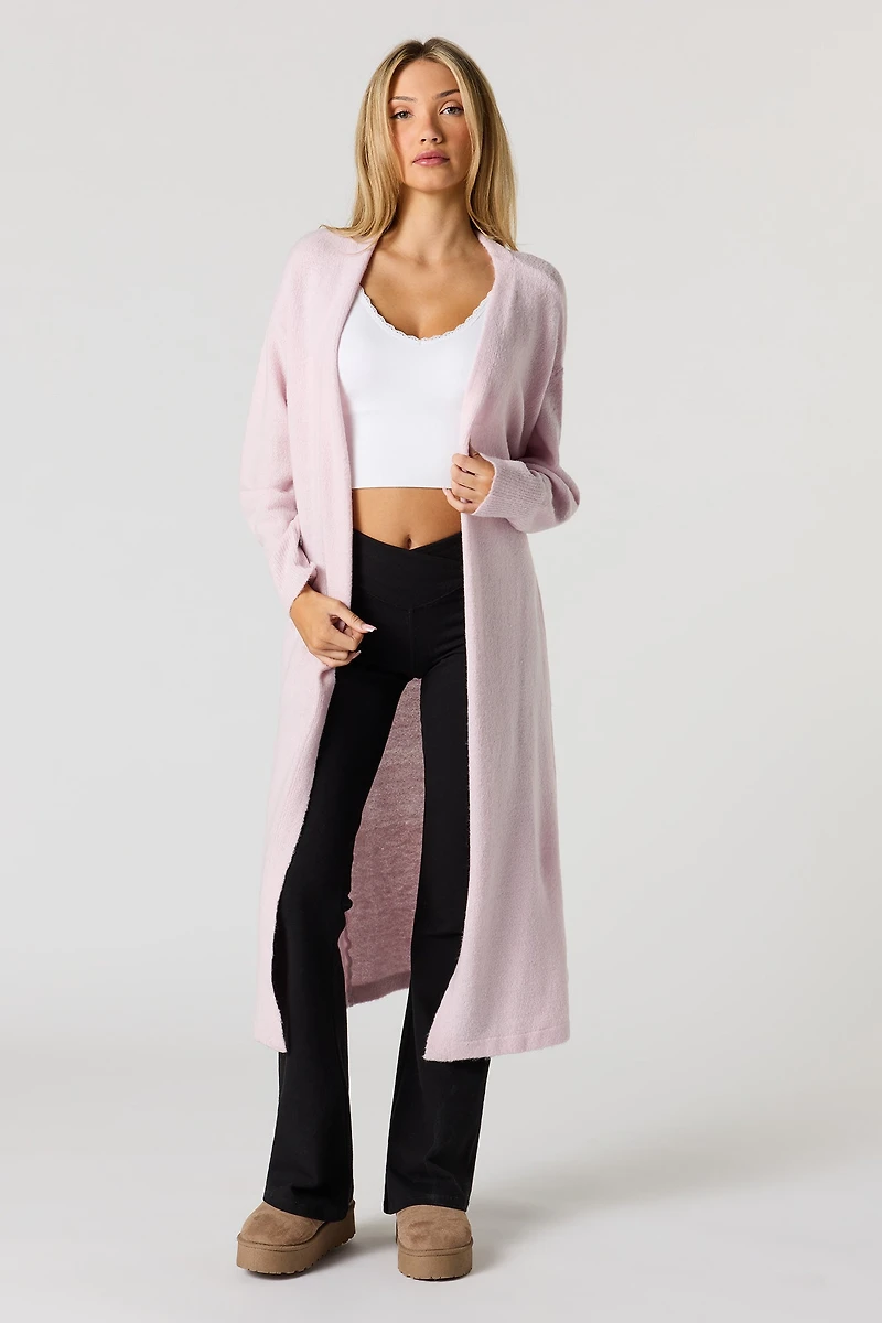 Mossy Knit Maxi Cardigan