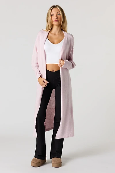 Mossy Knit Maxi Cardigan