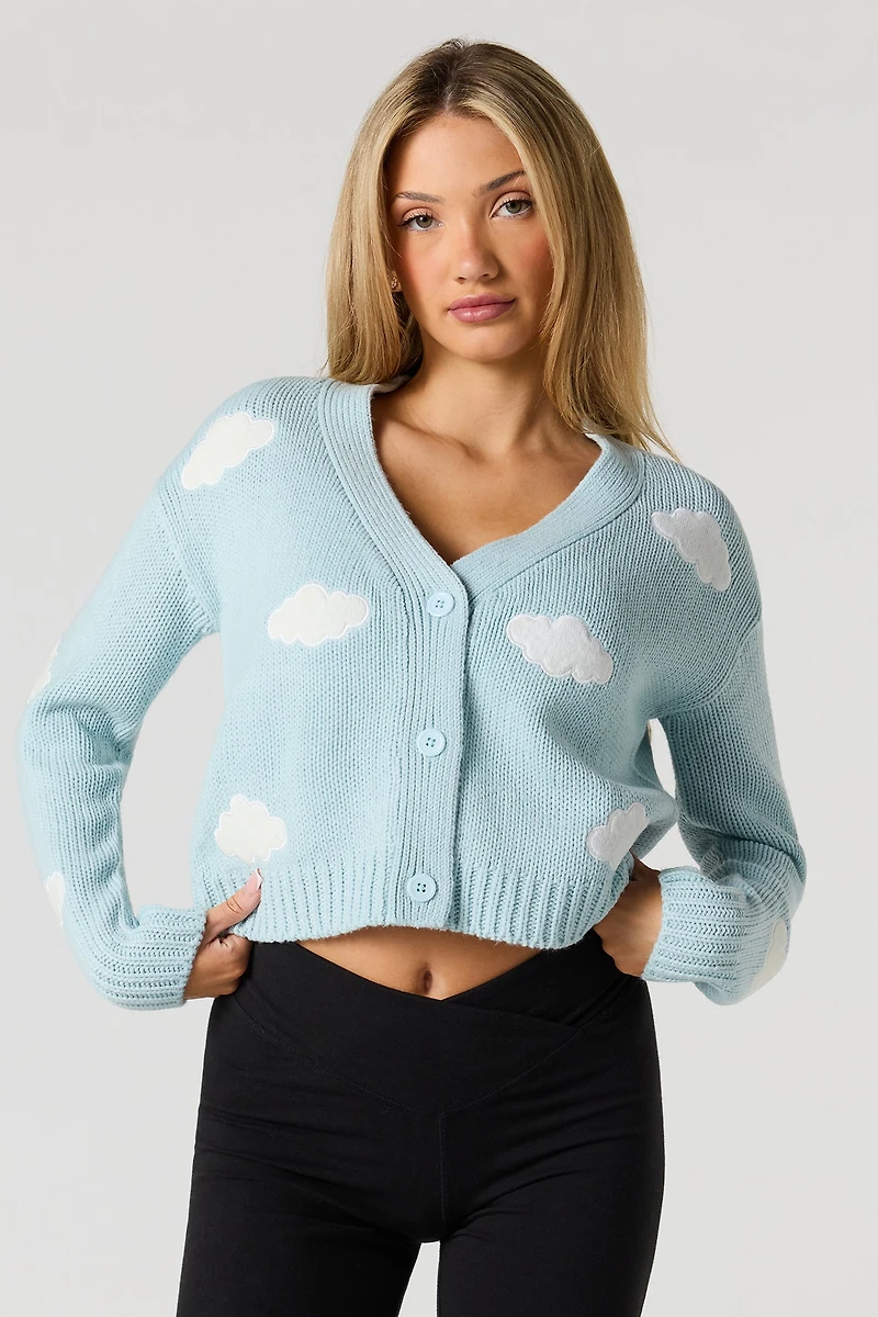 Embroidered Knit Cardigan