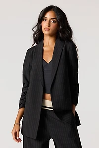 Striped Crepe Blazer
