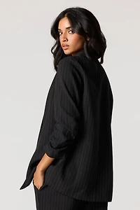 Blazer en crêpe rayé