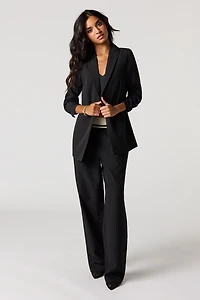 Blazer en crêpe rayé