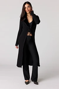 Faux Fur Collared Longline Cardigan