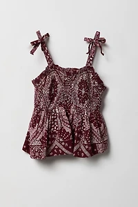 Girls Smocked Bow Top