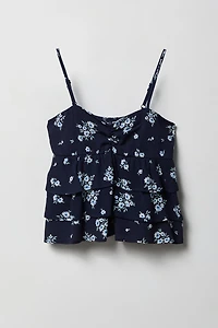 Girls Ruffled Tiered Baby Doll Top